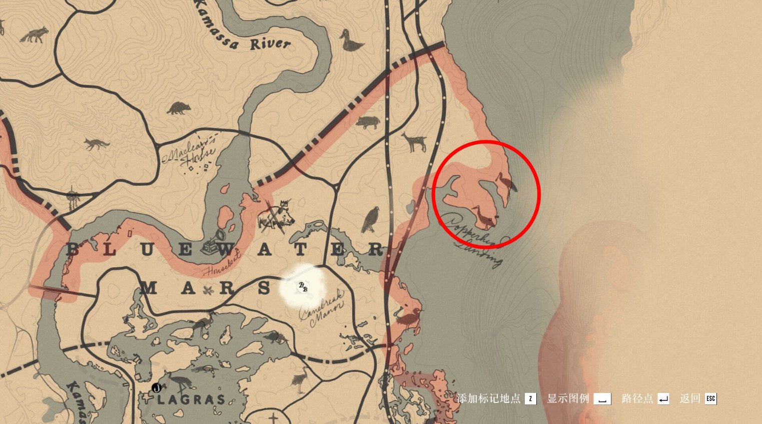 《荒野大镖客2》铜斑蛇领地狩猎区域有什么特点