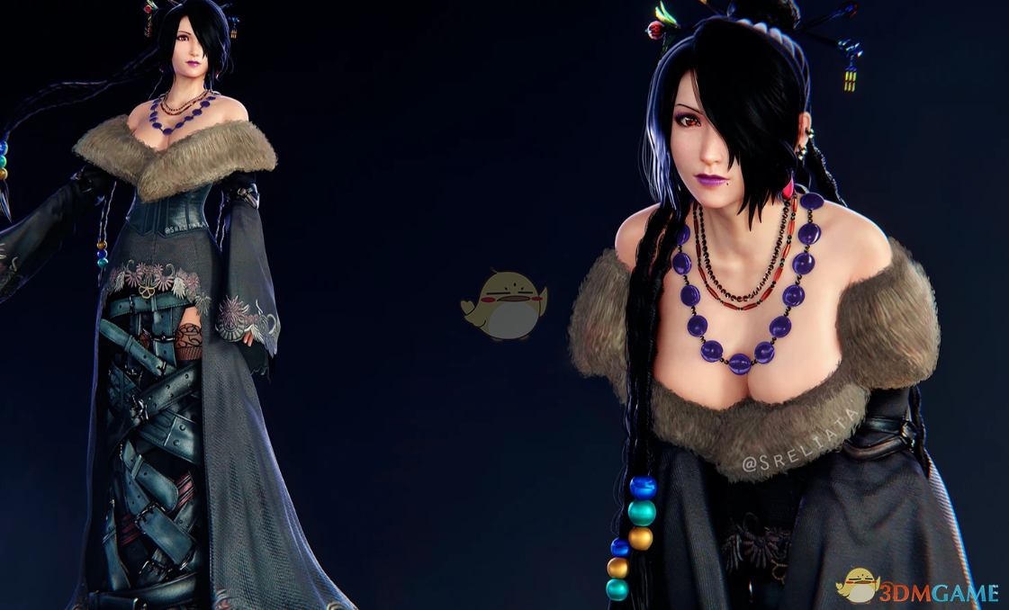 《最终幻想7：重制版》蒂法最终幻想10露露服饰MOD