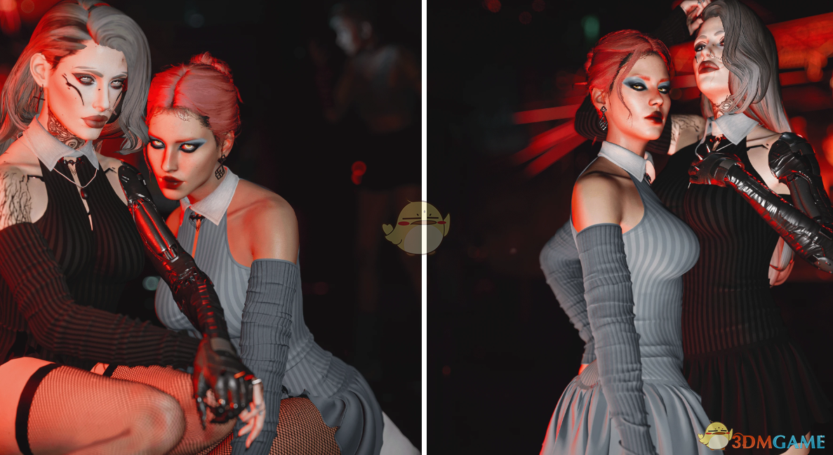 《赛博朋克2077》DXV哥特格纹连衣裙MOD