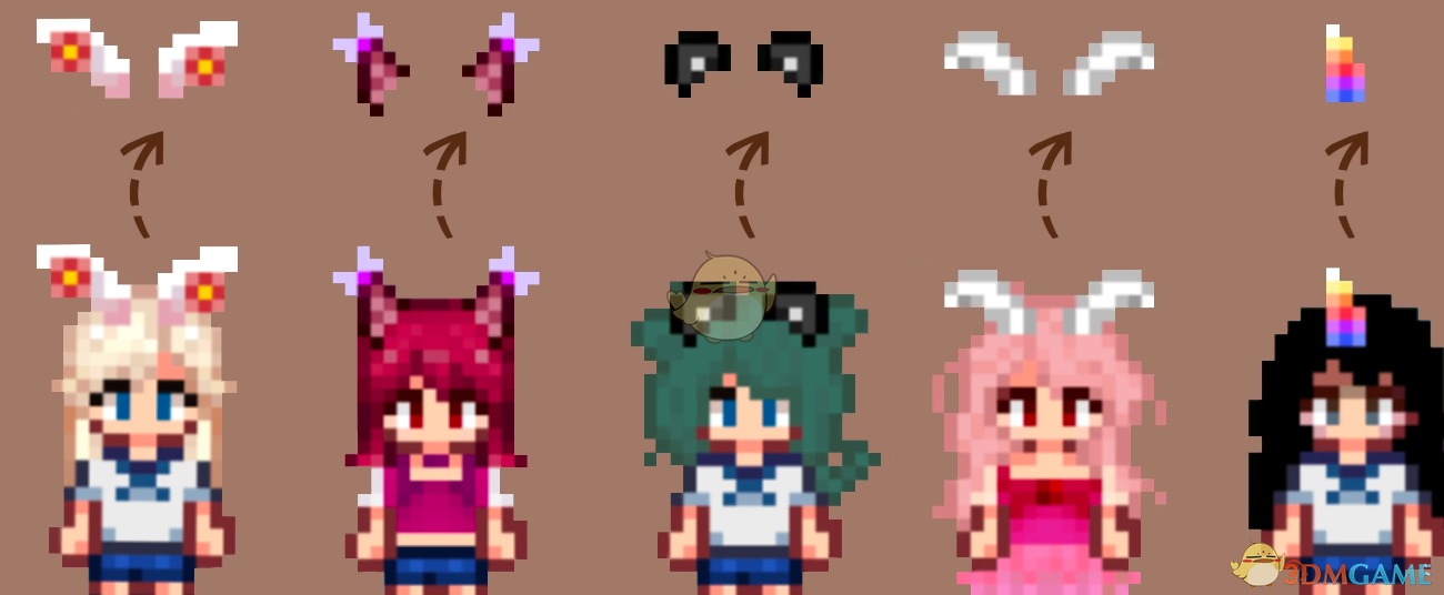 《星露谷物语》PA可爱的动物头饰MOD