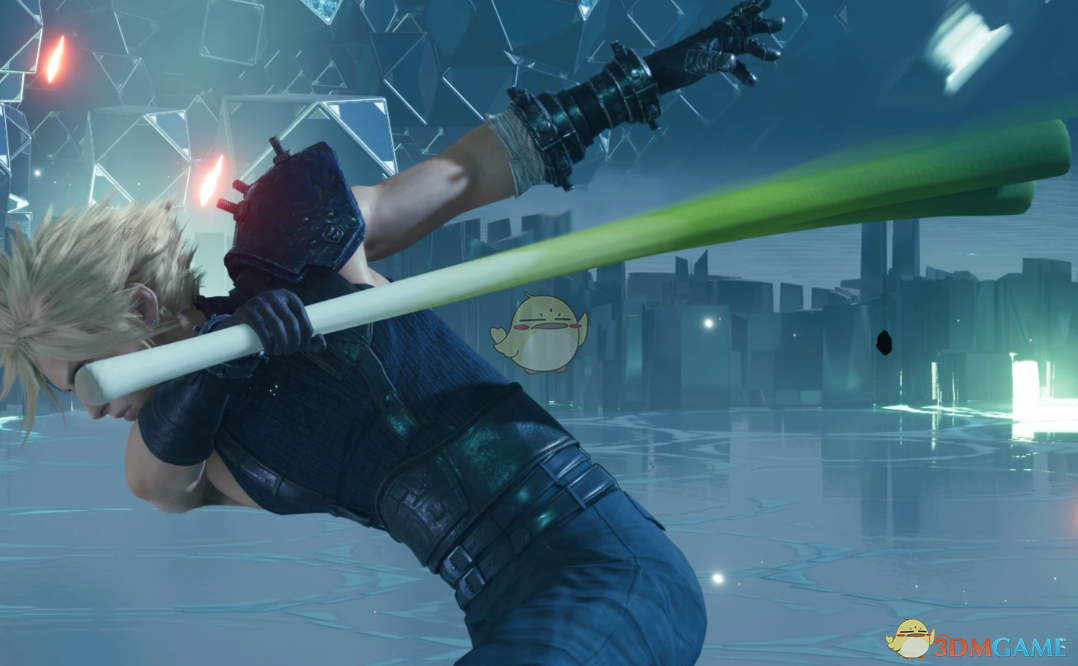 《最终幻想7：重制版》逆天的大葱之剑MOD