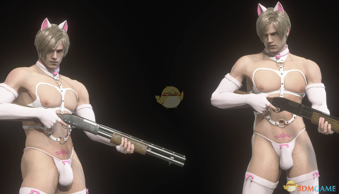 《生化危机4：重制版》里昂粉红猫男郎套装MOD