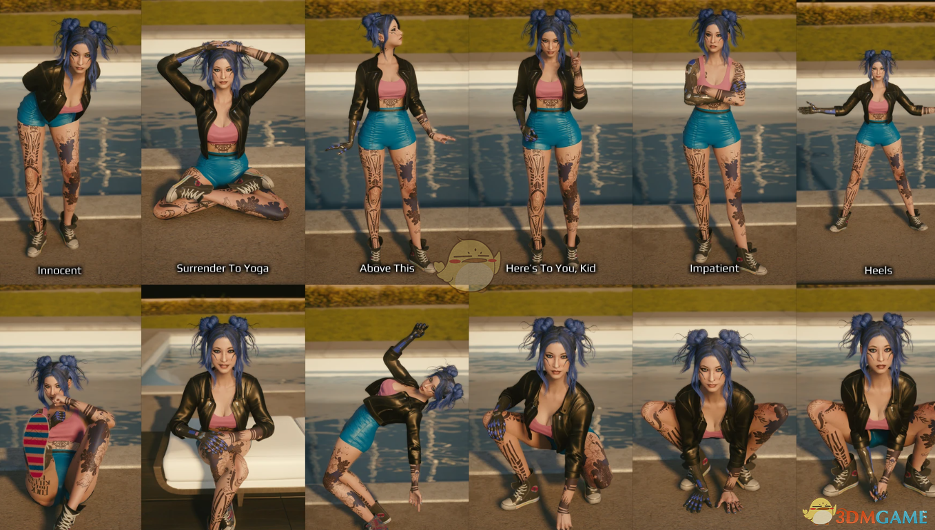 《赛博朋克2077》古灵精怪女孩姿势包MOD