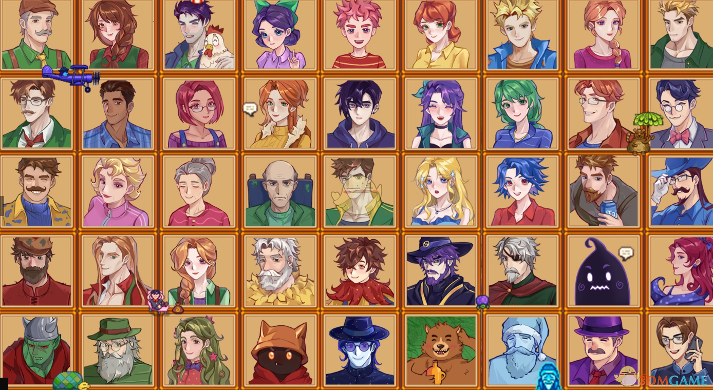 《星露谷物语》XXZ所有村民更好的的肖像MOD