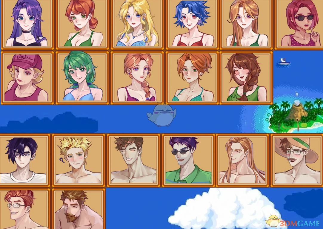 《星露谷物语》XXZ所有村民更好的的肖像MOD