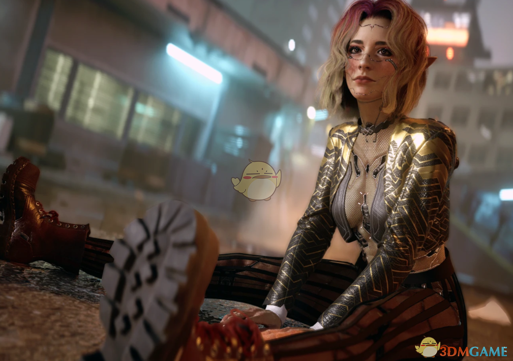 《赛博朋克2077》细条纹长裤MOD