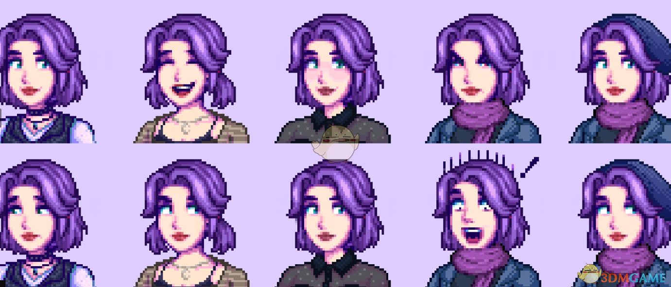 《星露谷物语》阿比盖尔的新发型MOD