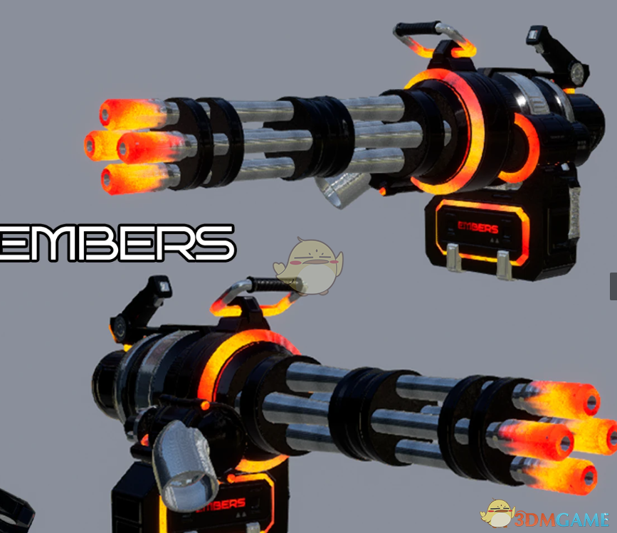 《幻兽帕鲁》加特林机枪熔岩余烬皮肤MOD