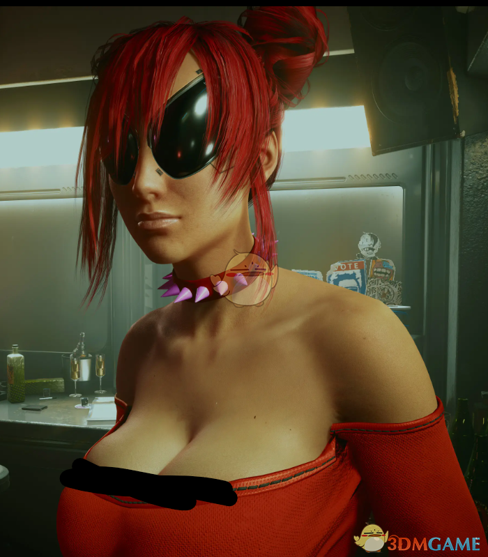 《赛博朋克2077》更加丰满曲线玲珑的刚烈女团MOD