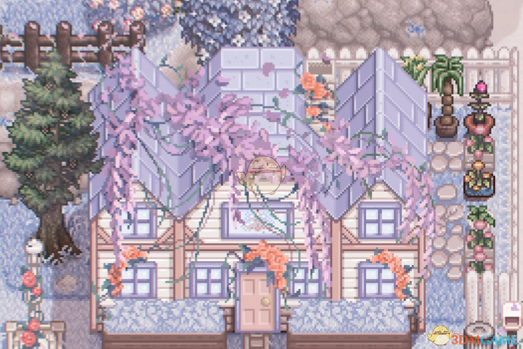 《星露谷物语》玫瑰和紫藤纹理的建筑MOD