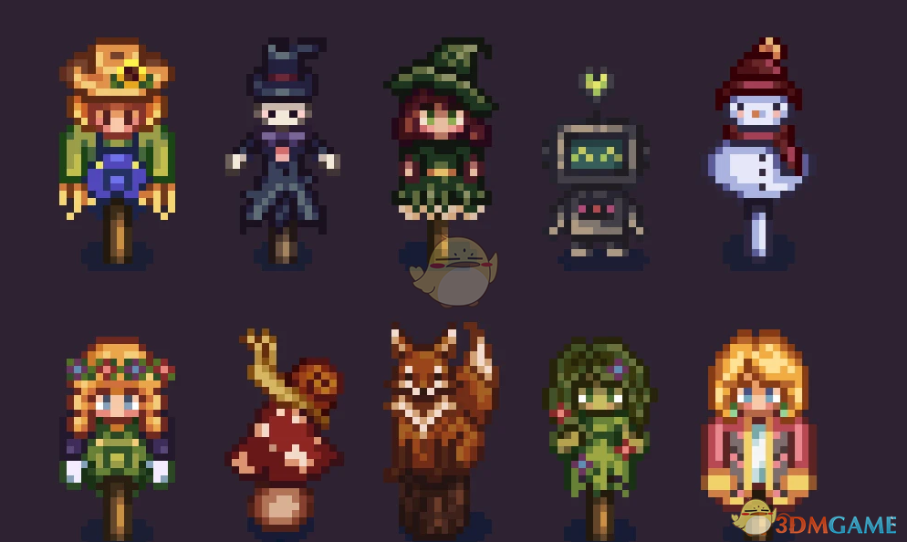 《星露谷物语》月亮花稻草人道具包MOD