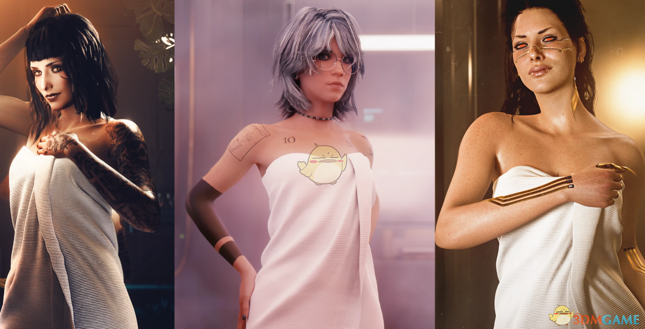 《赛博朋克2077》闺房少女浴巾套装MOD