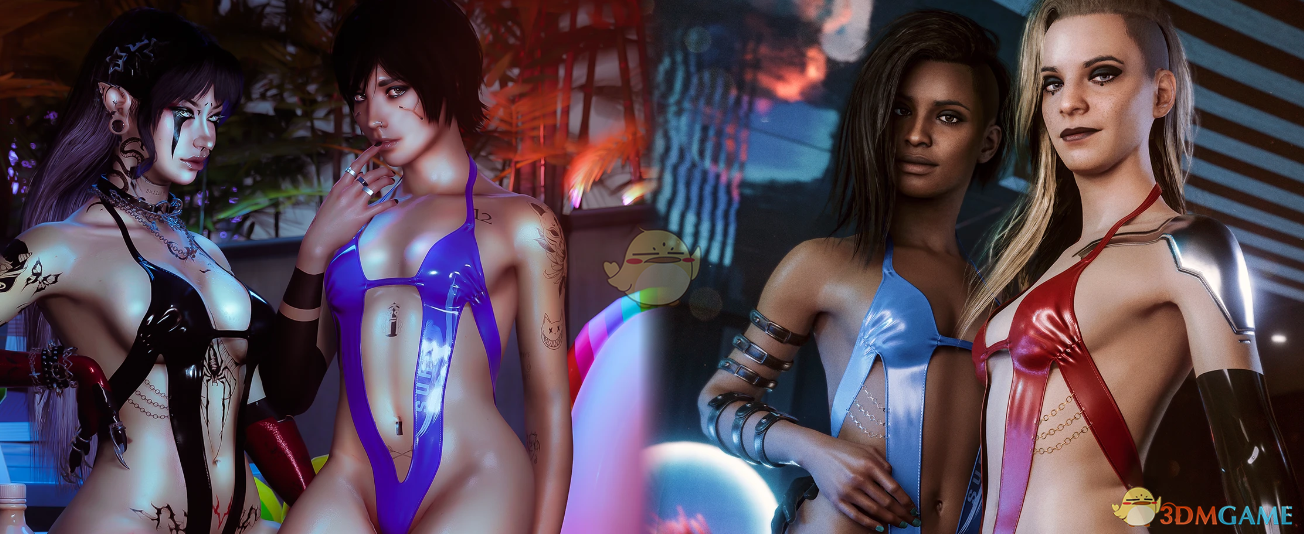 《赛博朋克2077》闺房少女夏日泳衣MOD