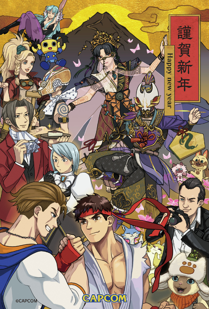 老将杰洛特出马！CDPR发《巫师》《赛博朋克2077》新年贺图