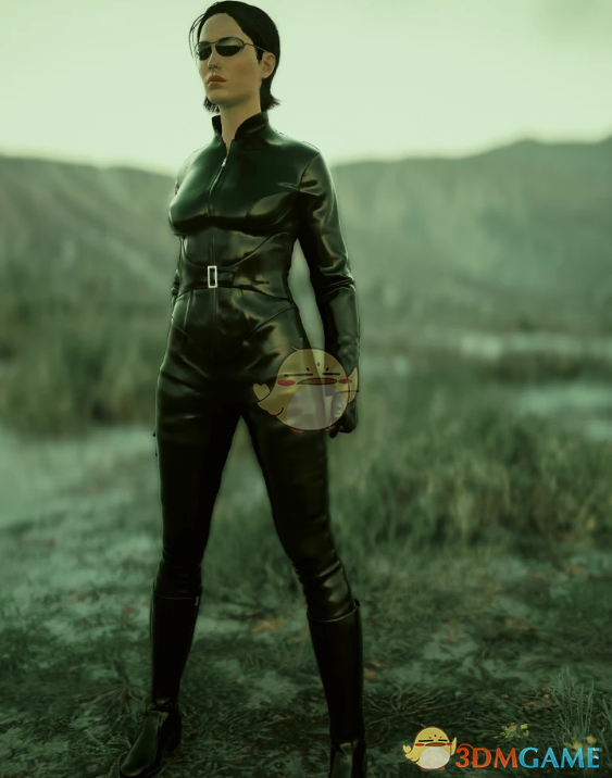 《赛博朋克2077》黑客帝国崔妮蒂风衣MOD