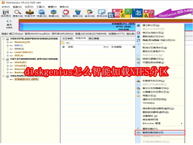 diskgenius怎么智能加载NTFS分区