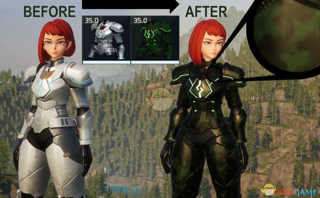 《幻兽帕鲁》迷彩塑钢盔甲MOD