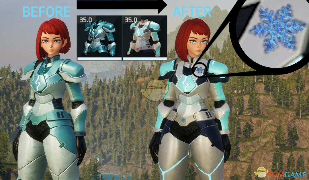 《幻兽帕鲁》耐寒塑钢盔甲重新着色MOD