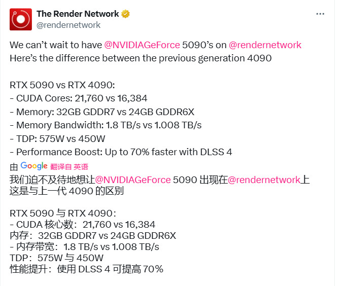 小了但更强了！RTX 5090和RTX 4090尺寸对比