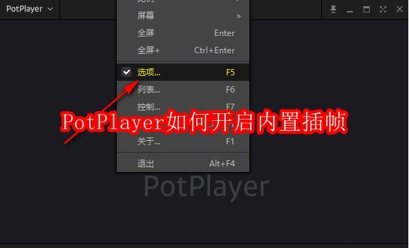 PotPlayer如何开启内置插帧