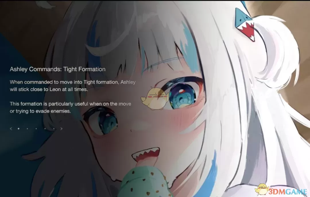 《生化危机4：重制版》加载屏幕二次元虚拟主播噶呜·古拉图案MOD