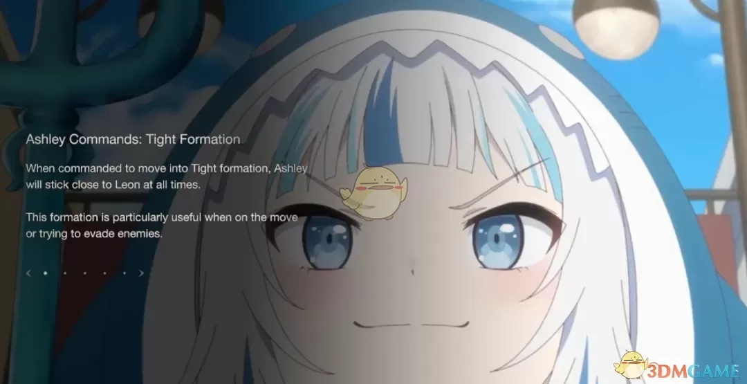 《生化危机4：重制版》加载屏幕二次元虚拟主播噶呜·古拉图案MOD