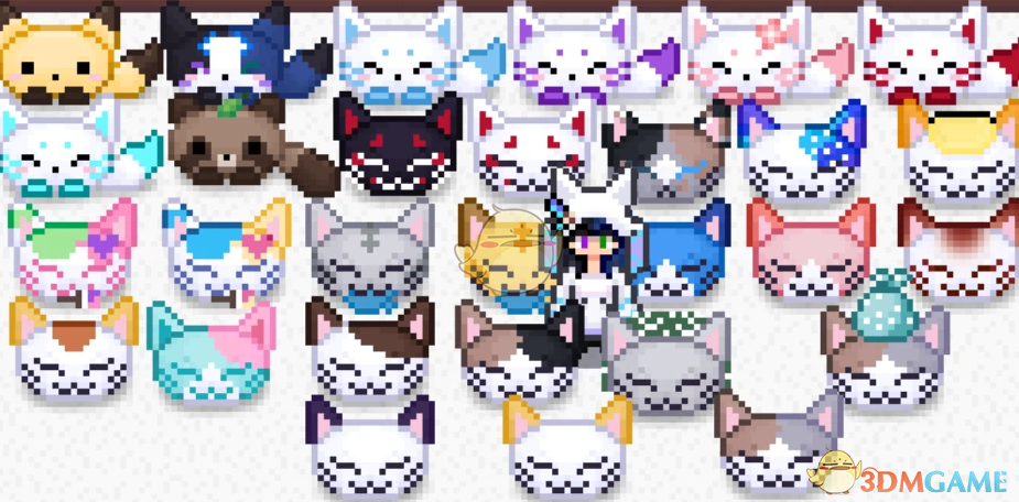 《星露谷物语》可爱动漫猫猫头玩偶MOD