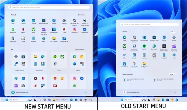 微软Windows 11开始菜单大改版！推荐项可彻底关闭