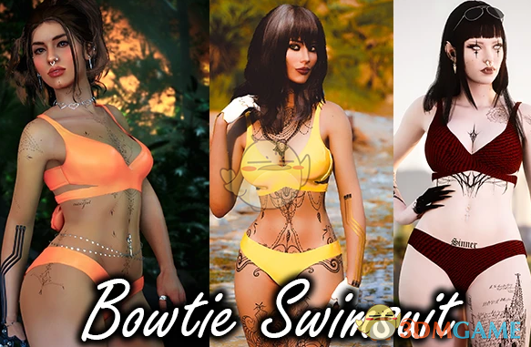 《赛博朋克2077》蝴蝶结泳衣MOD