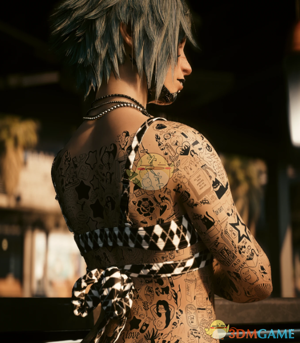 《赛博朋克2077》蝴蝶结泳衣MOD