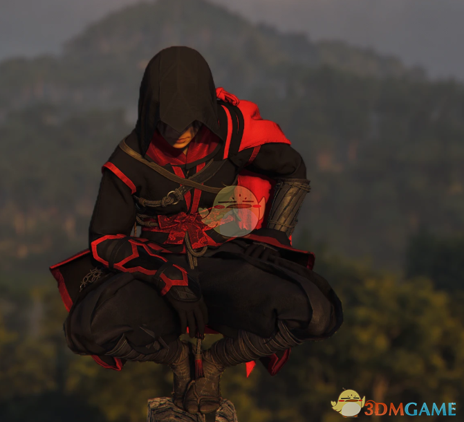 《刺客信条：影》奈绪江的红黑服装着色MOD