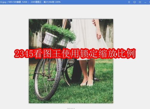 2345看图王如何使用锁定缩放比例