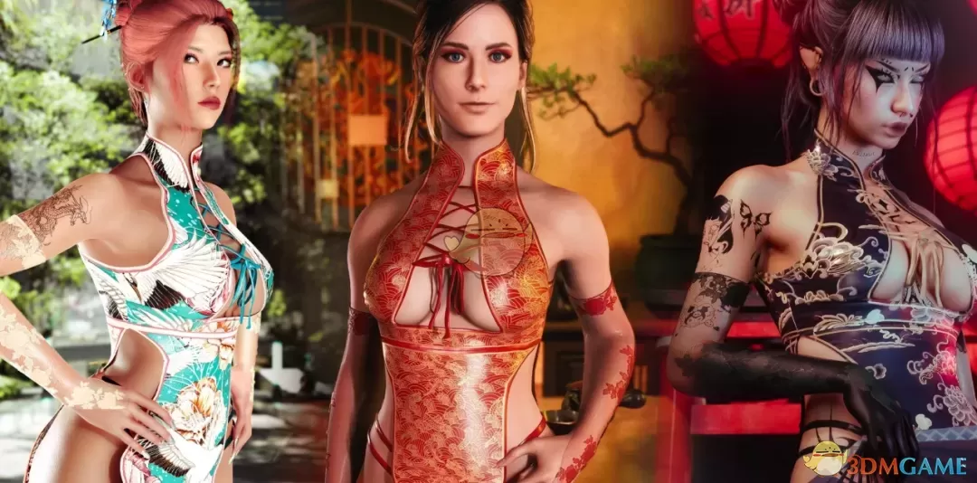 《赛博朋克2077》性感国风旗袍MOD