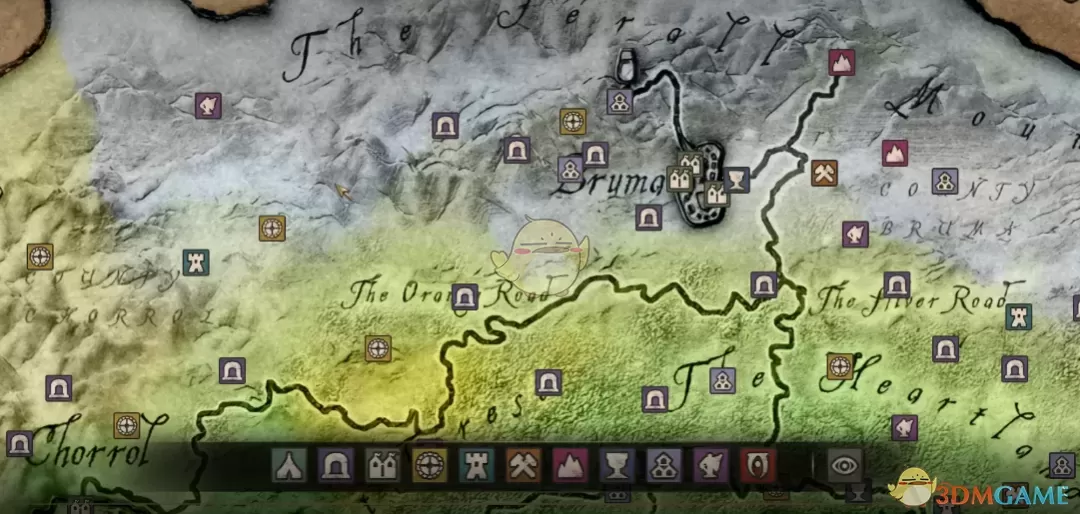 《上古卷轴4：湮灭重制版》彩色游戏地图MOD