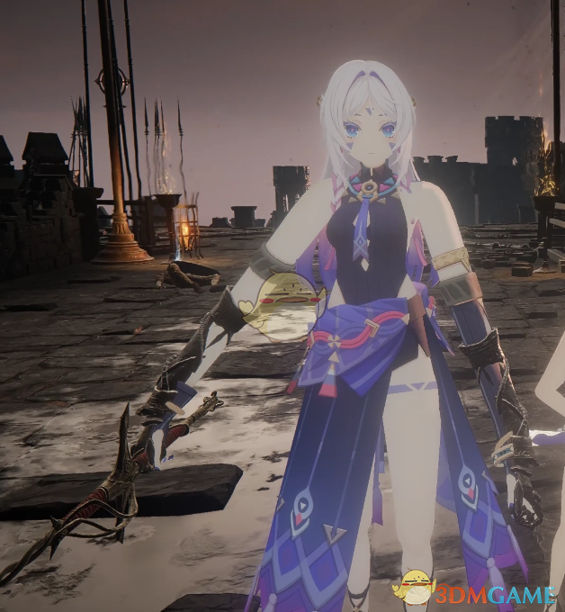 《艾尔登法环》原神茜特菈莉替换火焰习武修士MOD