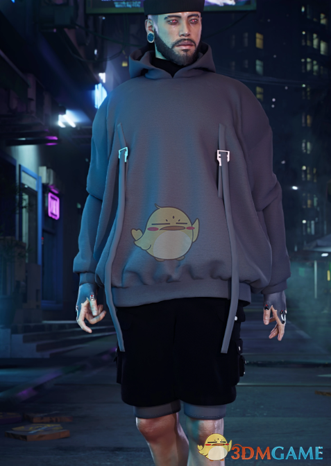 《赛博朋克2077》男V工装短裤MOD