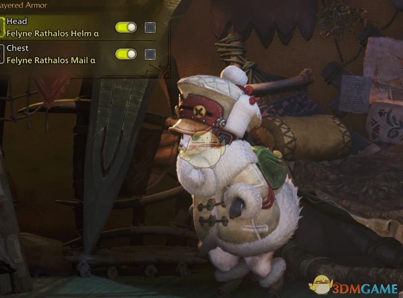 《怪物猎人：荒野》艾露猫的冰原服装MOD