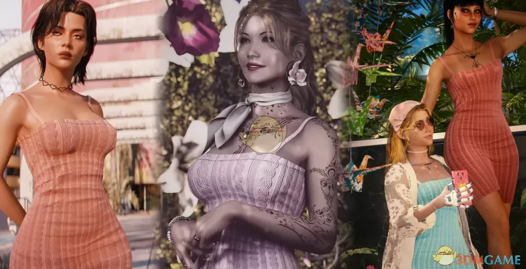 《赛博朋克2077》春季针织连衣裙MOD