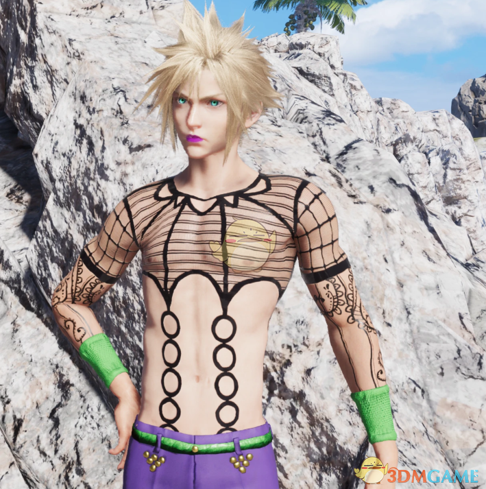 《最终幻想7：重生》克劳德的JOJO迪亚波罗装束MOD