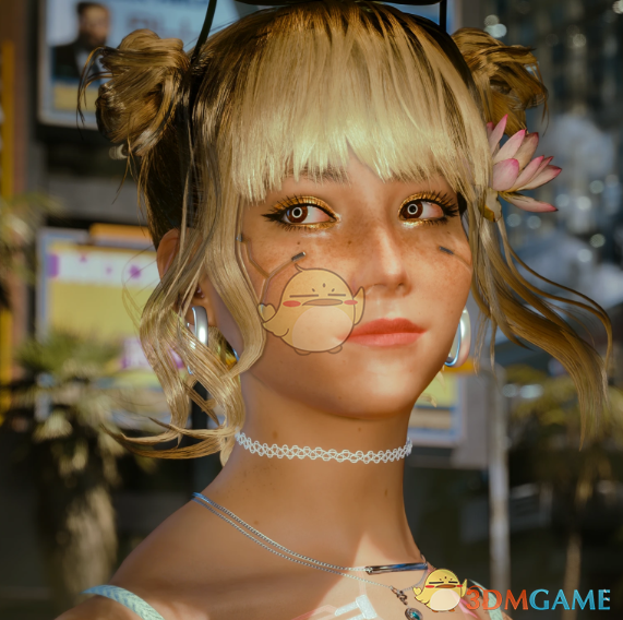 《赛博朋克2077》包子发髻刘海MOD