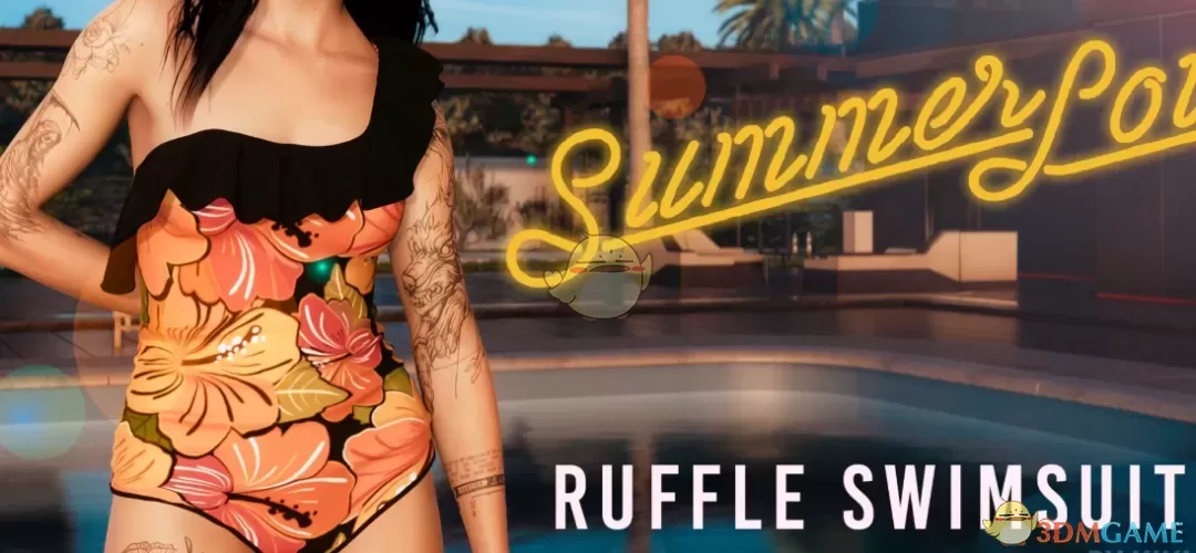 《赛博朋克2077》夏恋荷叶边泳装MOD