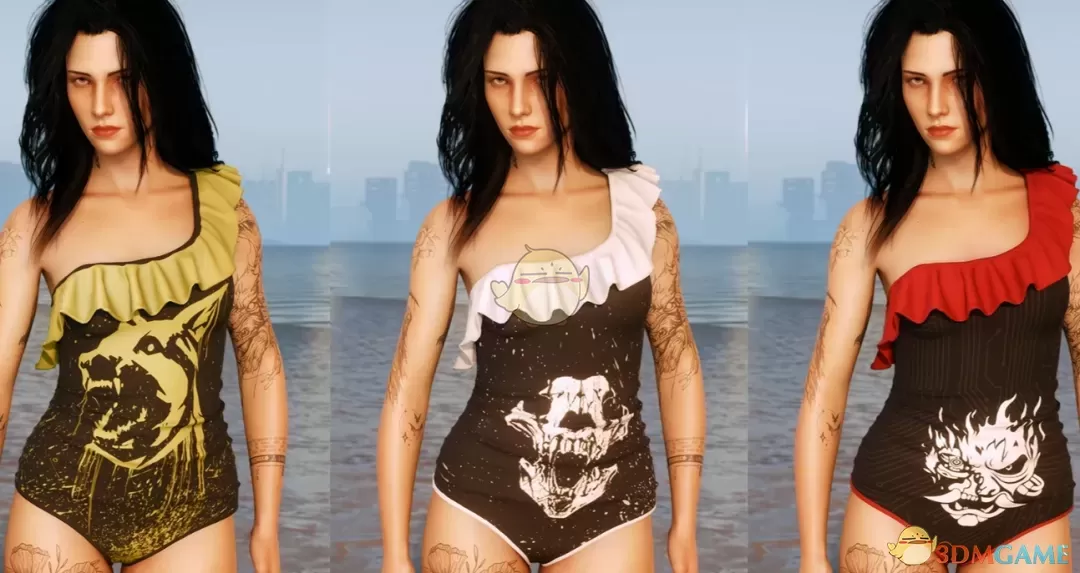 《赛博朋克2077》夏恋荷叶边泳装MOD