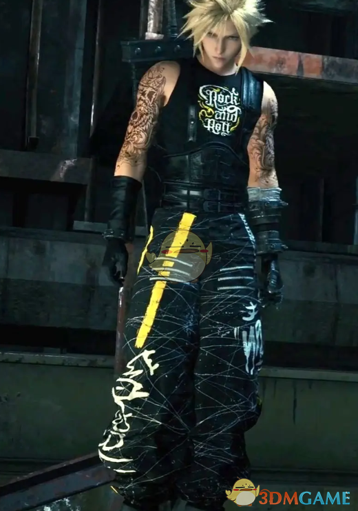 《最终幻想7：重制版》克劳德的重金属摇滚套装MOD