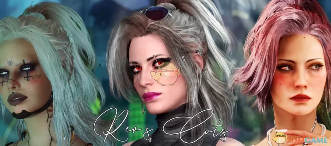 《赛博朋克2077》高马尾刘海发型MOD