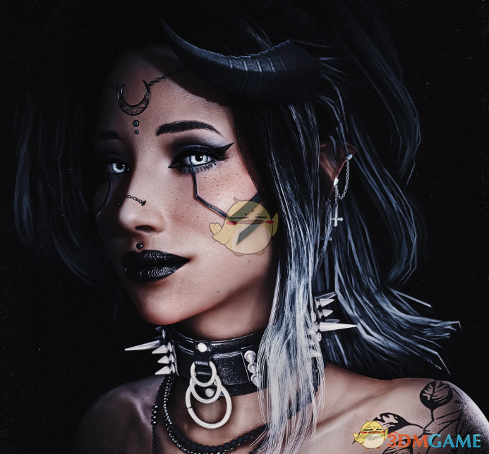 《赛博朋克2077》高马尾刘海发型MOD