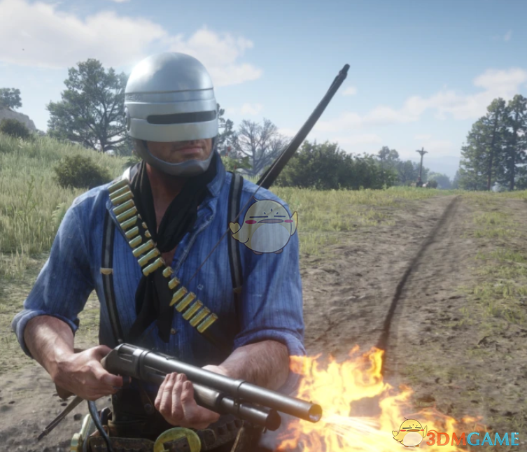 《荒野大镖客2》机械战警头盔MOD