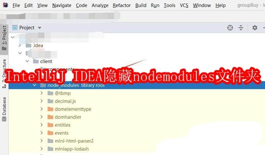 IntelliJ IDEA中怎么隐藏nodemodules文件夹
