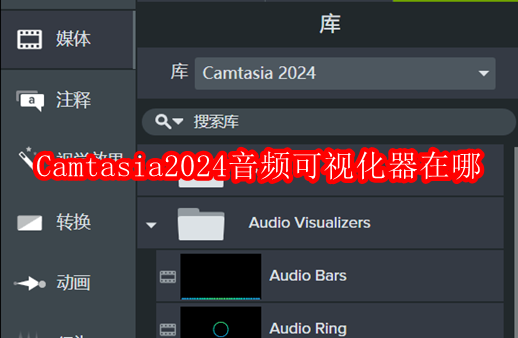 Camtasia2024音频可视化器在哪
