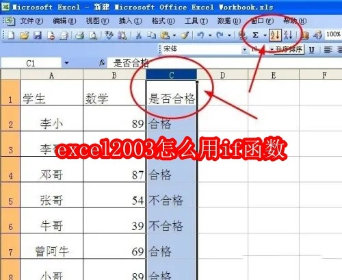 excel2003怎么用if函数