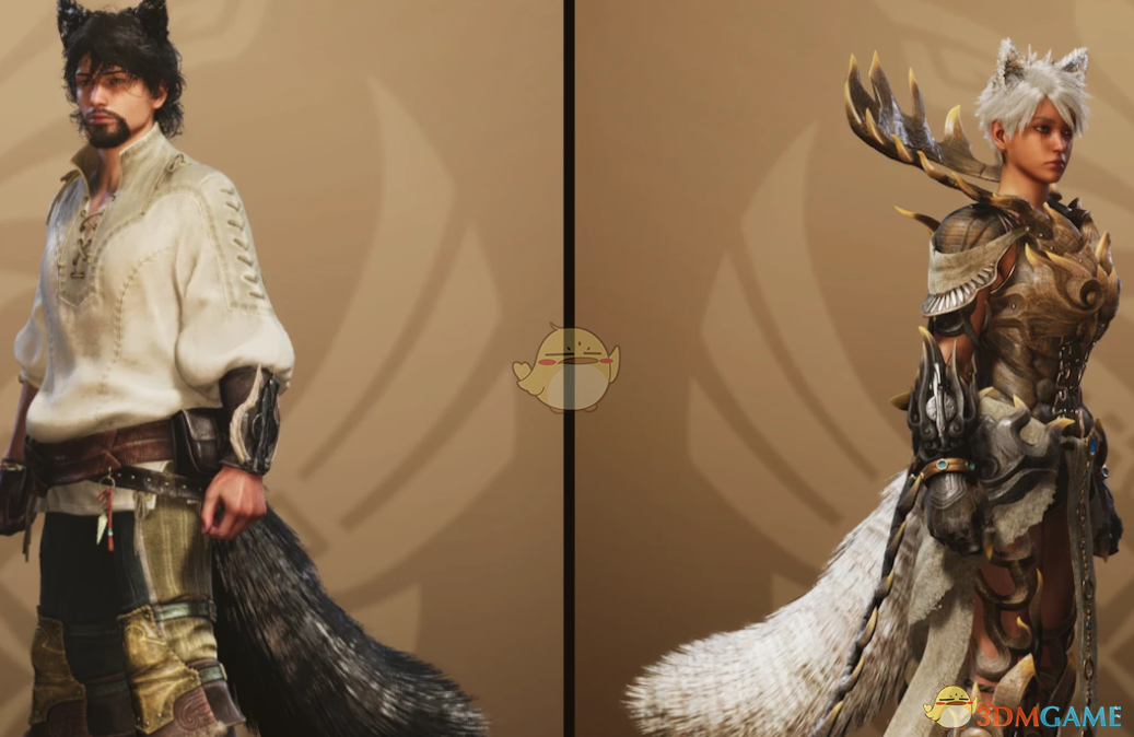 《怪物猎人：荒野》狼耳发饰和狼尾MOD